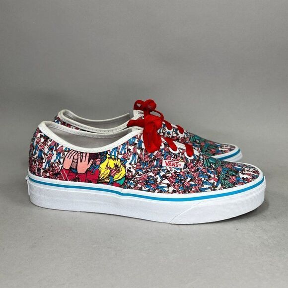 Vans Classic Authentic Shoes Women's 5.5 Wheres Waldo Land Of Waldos Sneakers - Picture 1 of 11